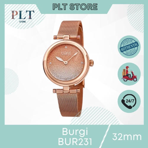 Đồng hồ nữ Burgi BUR231 nhũ cam Size 32mm Full Box
