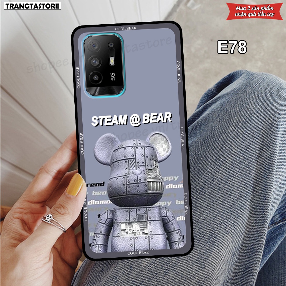 Ốp Oppo A95 5G in hình gấu Bearbrick,Metal Style,Doremon siêu dễ thương chất lượng