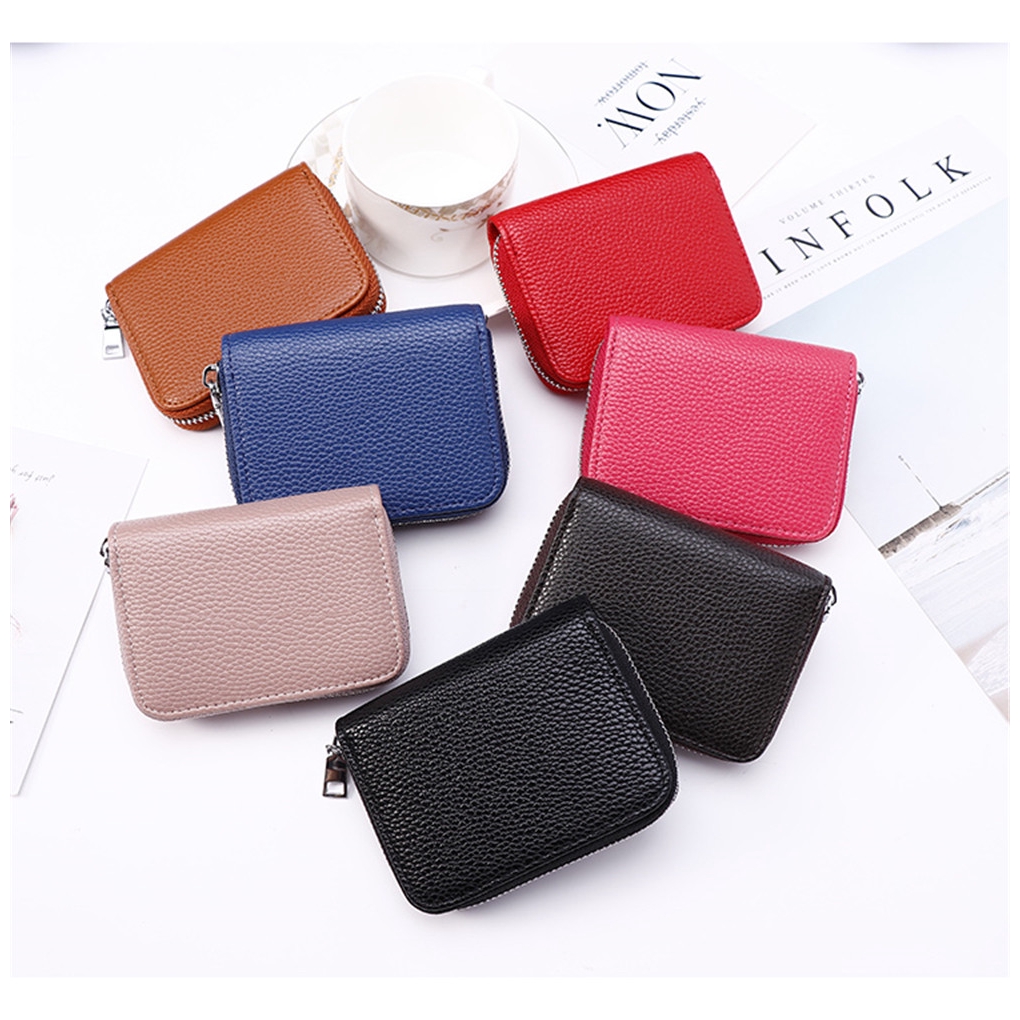 Ví giữ thẻ tín dụng khoá kéo đa năng thời trang cho nam nữ