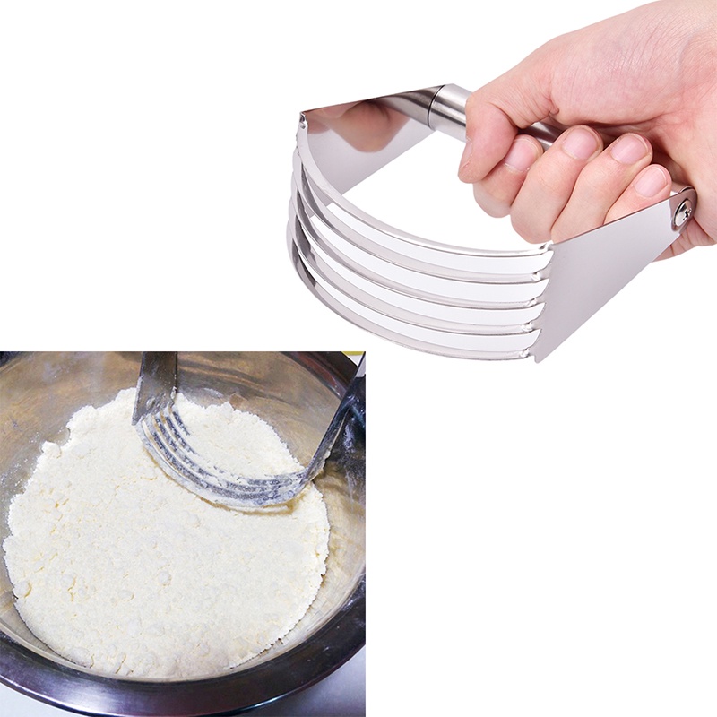 [takejoynew 0609] Stainless Steel Pastry Dough Cutter Blender Flour Mixer Whisk Kitchen Craft