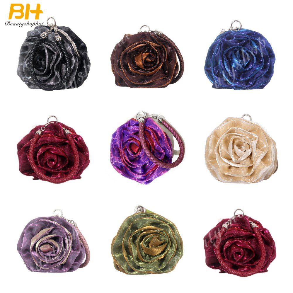 Túi Xách Nữ Đính Hoa Hồng Xinh Xắn