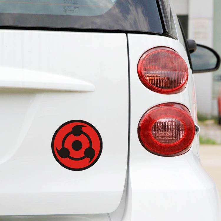 Sticker NARUTO Sharingan Uchiha Sasuke Hatake Kakashi Dán Trang Trí Nắp Bình Xăng Xe Hơi Laptop