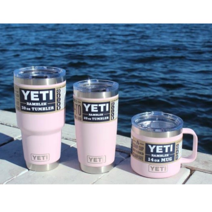 Ly giữ nhiệt YETI 30oz Ice Pink+ nắp Magslider (900 ml) - Stainless Steel/ Thép không gỉ cao cấp - Auth Bill Mĩ