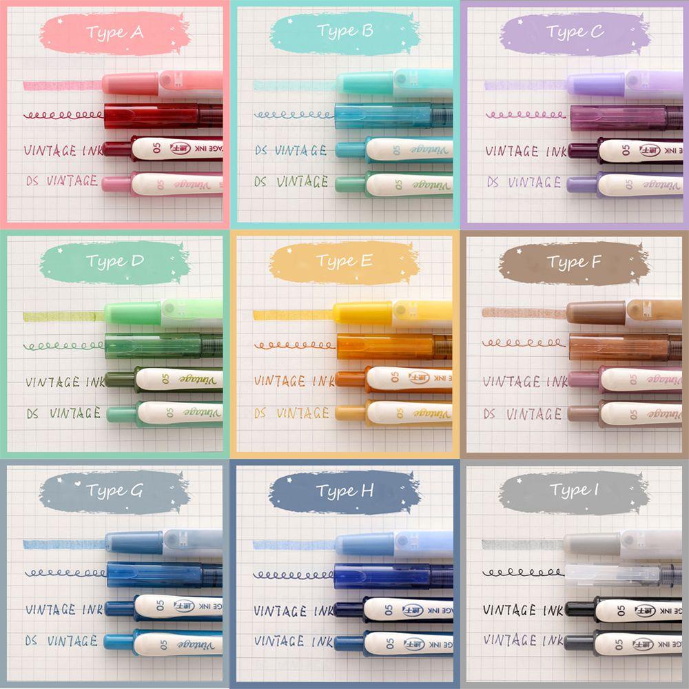 1 Bút Mực Gel Ngòi 0.5mm Ghi Chú Phong Cách Retro