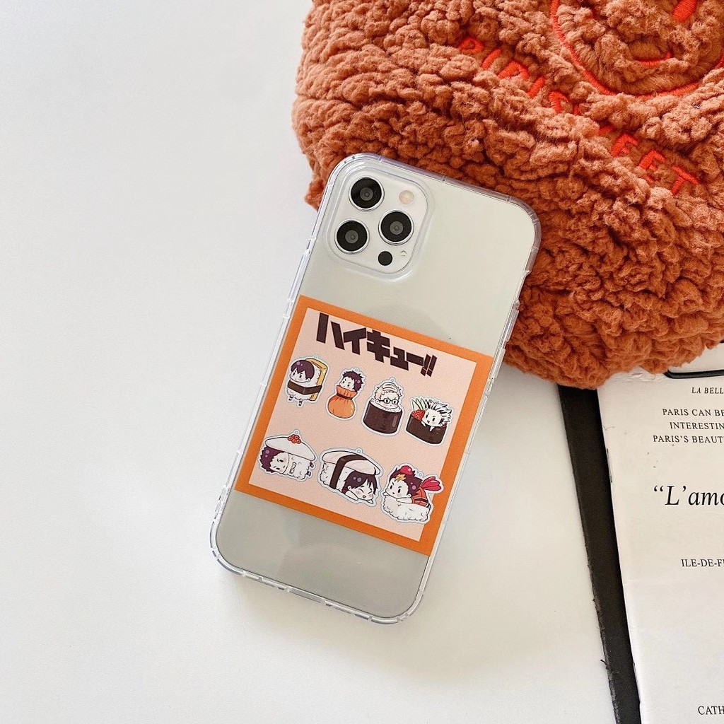 Ốp Lưng Case iPhone Dẻo  Siêu Trong Dẻo Không Ngả Màu Shusi Haikyuu Cho 7G/8G đến 12 Promax