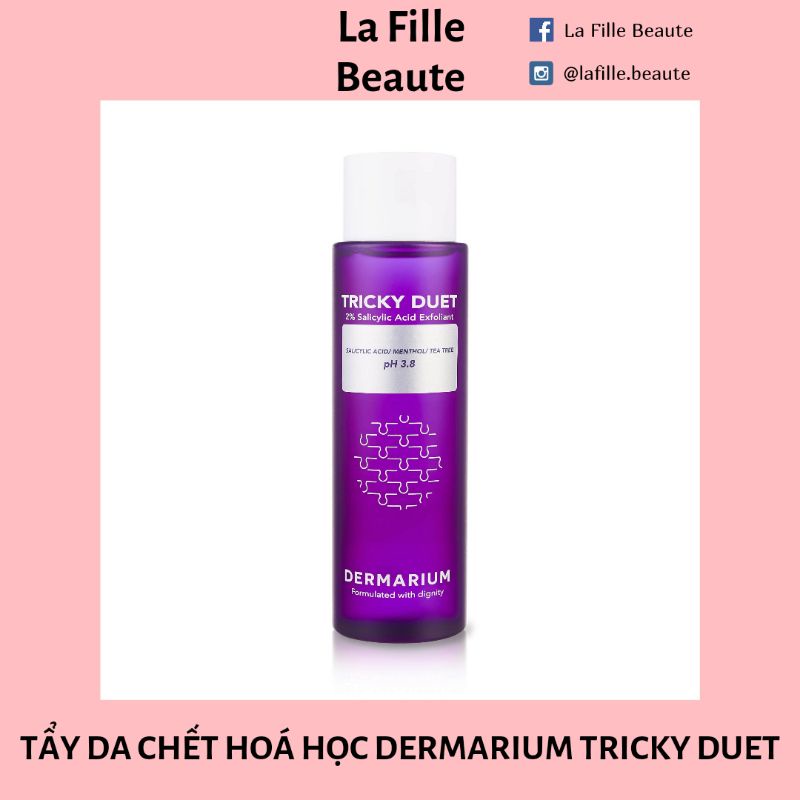 Toner acid làm sạch Dermarium Tricky Duet chứa 2% BHA