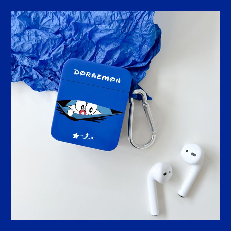 Vỏ Bảo Vệ Hộp Sạc Tai Nghe Bluetooth Bằng Silicon Hình Hoạt Hình Doremon Cho Airpods 1 / 2 Gen Airpods 2