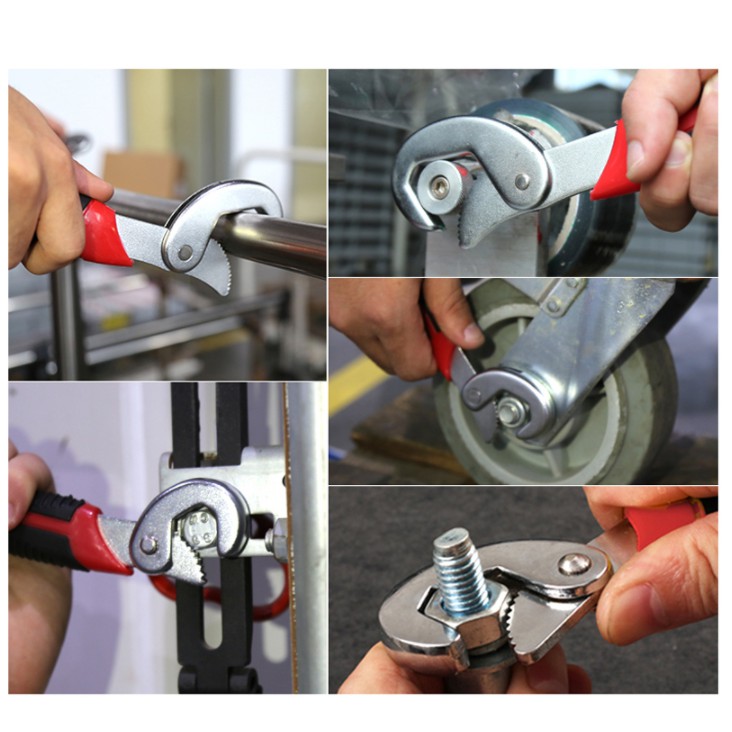 2 Cờ Lê Snap'N Grip Đa Năng Thông Minh - Thép Cacbon Cao Cấp - Mạ Crom Sáng Bóng - Tay Cầm Cao Su Chống Trơn Trượt