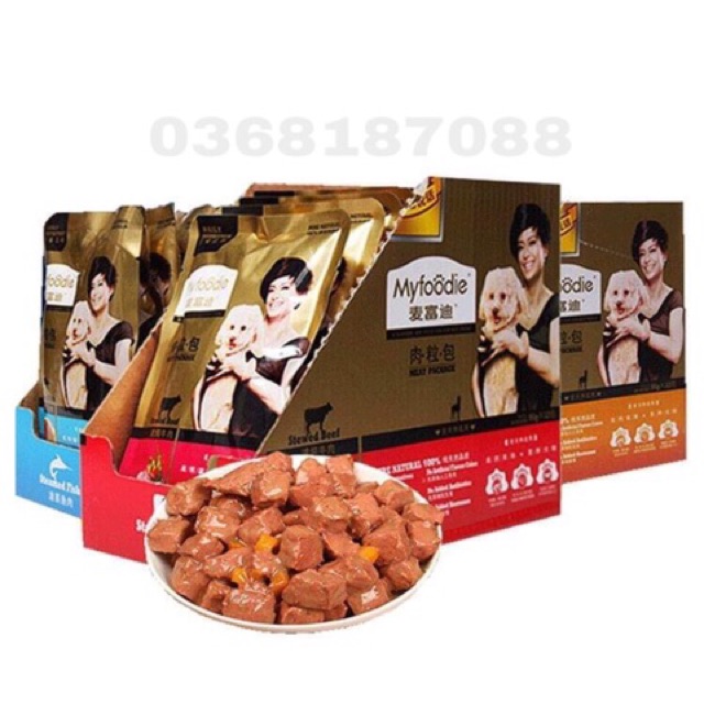 PATE CHO CHÓ Myfoodie thùng 12 gói