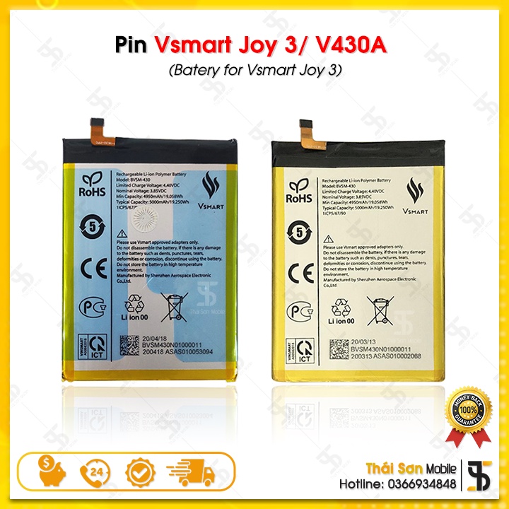 Pin Vsmart Joy 3 / V430A - Pin Điện Thoại Vsmart Zin Bảo Hành 6 Tháng