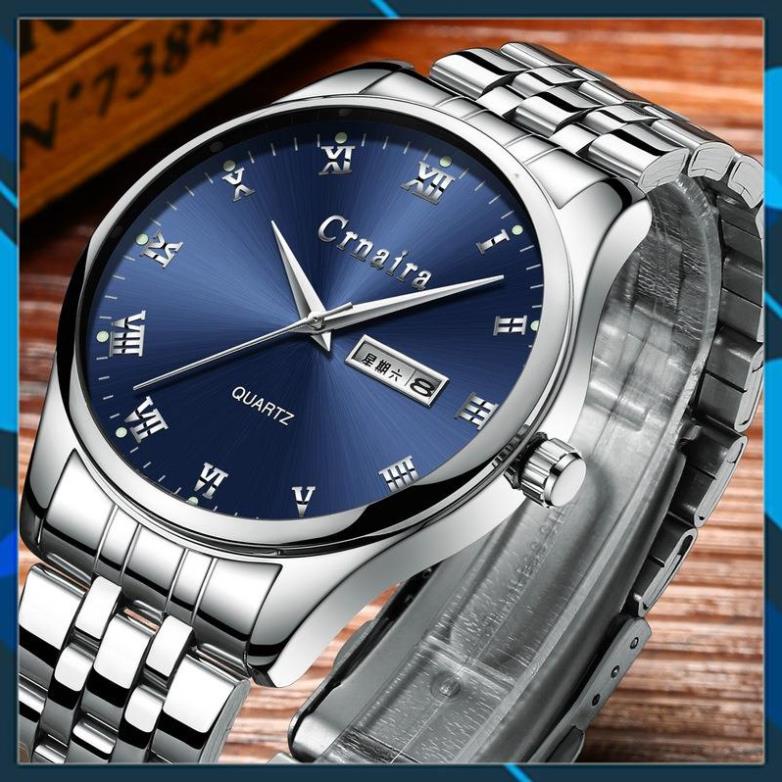 Đồng Hồ Nam Đẹp Cao Cấp HW CR022 Thiết Kế Sang Trọng Chống Thấm Nước - Chạy 2 Lịch HIWATCH