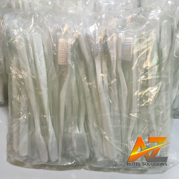 Bàn chải giá rẻ cho nhà nghỉ khách sạn cán nhựa màu trắng