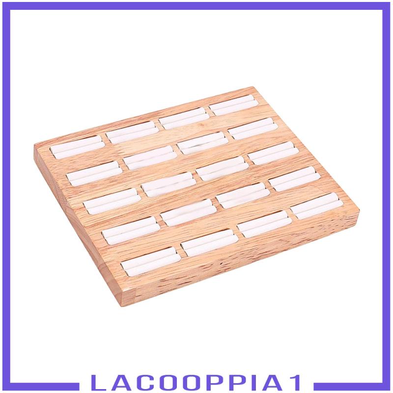 [Lacooppia1] Khay Gỗ 20 Ngăn Đựng Nhẫn / Bông Tai Trang Trí Cho Nữ