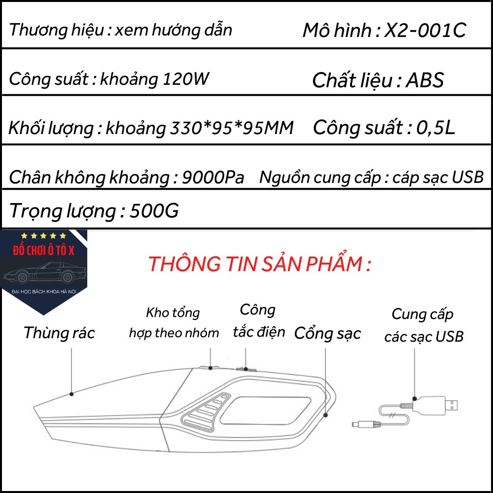 Máy hút bụi ô tô KIA SELTOS, KIA CERATO, KIA SORENTO, KIA SOLUTO