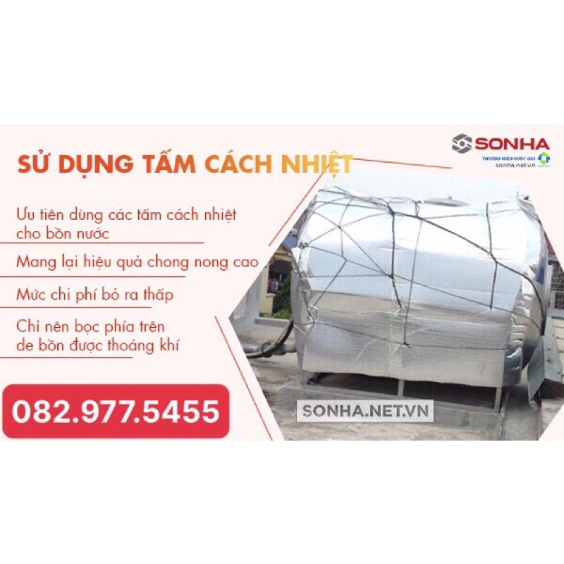 VỎ BỌC CHỐNG NÓNG BỒN NƯỚC / TÉC NƯỚC ( GIẢM GIÁ CỰC SHOCK )
