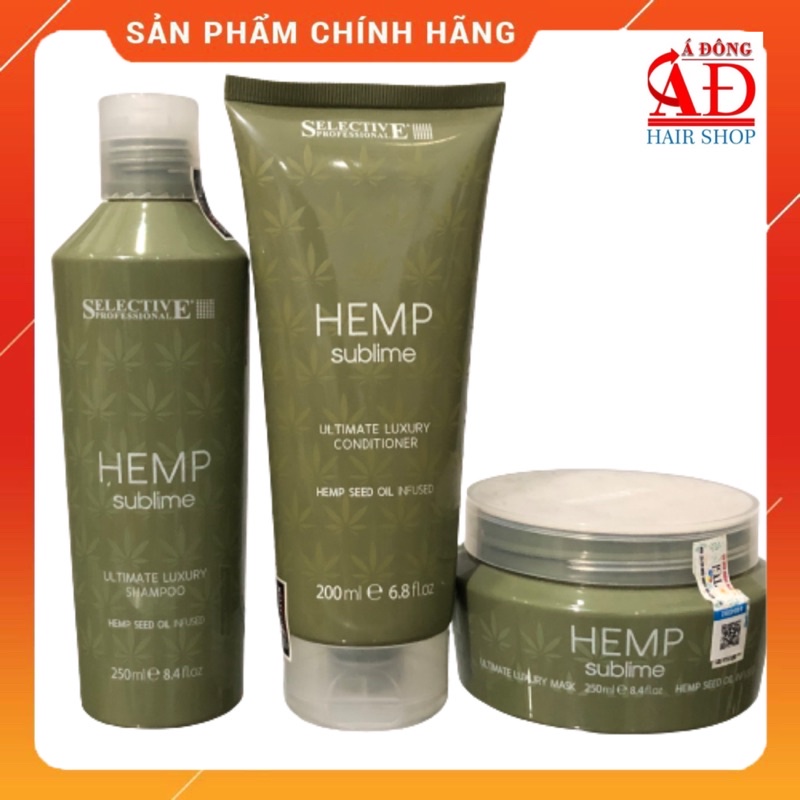 [+Tặng mũ trùm]BỘ DẦU GỘI XẢ HẤP PHỤC HỒI SIÊU MƯỢT CAO CẤP SELECTIVE SUBLIME LUXURY ITALY