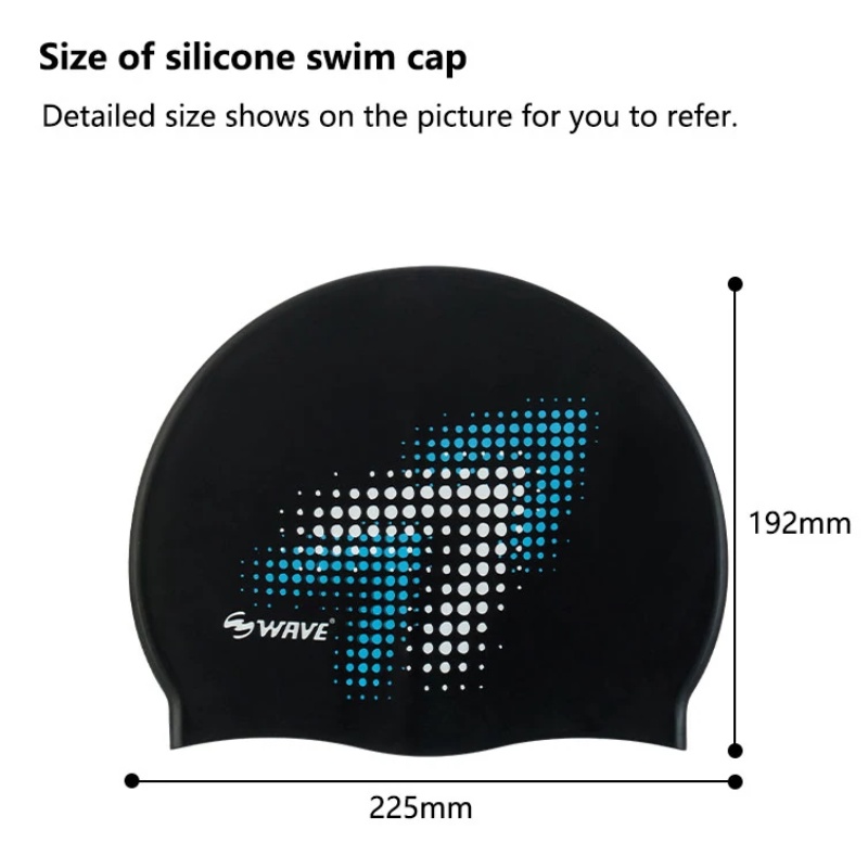 WAVE Mũ Bơi Silicone Chống Thấm Nước Dày Dặn Co Giãn Tốt Cho Nam Và Nữ