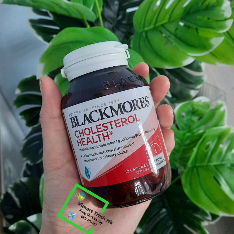 Viên uống giảm tình trạng mỡ máu, tăng sức khỏe tim mạch Cholesterol Health Blackmores của Úc Hộp 60 viên