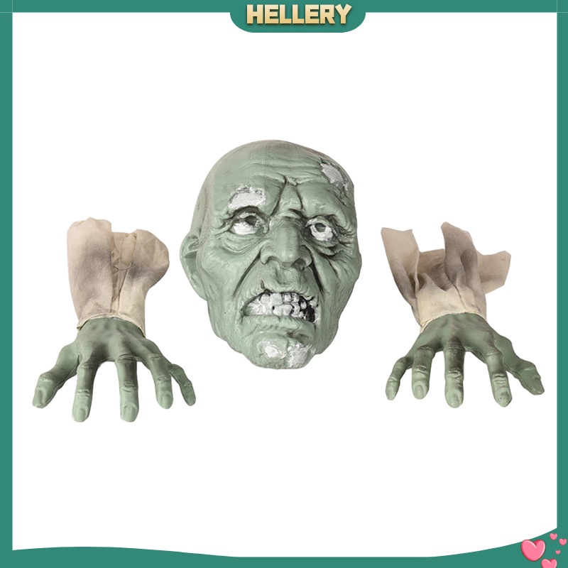 [HELLERY]Horrible Lawn Zombie Decoration Garden Arms Ornament Realistic Spooky Statue