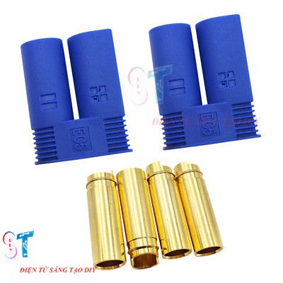 Jack Nối Nguồn EC5-5mm 100A (Cặp Đực-Cái)