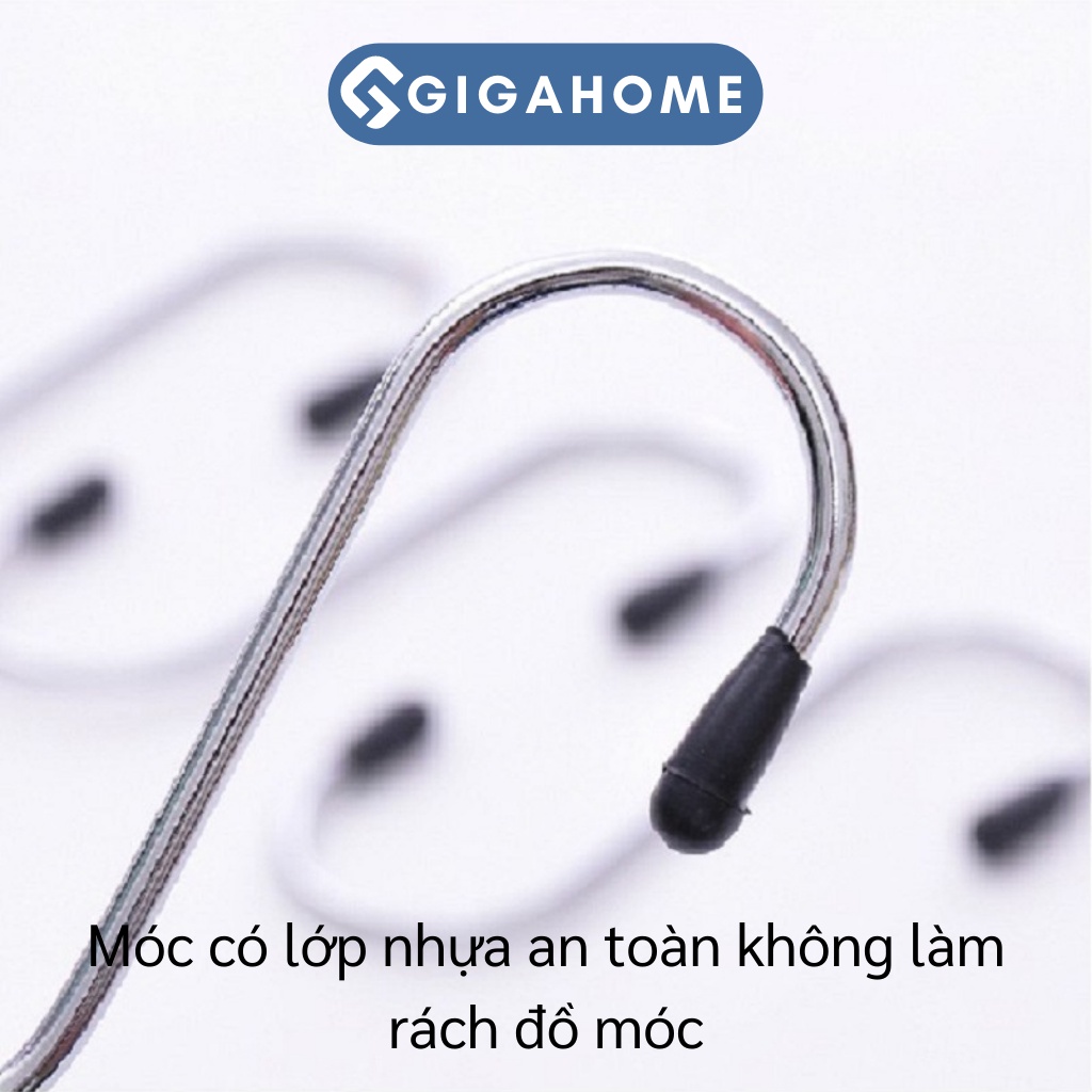 Combo 4 Móc Treo Đồ Hình Chữ S GIGAHOME Có Đầu Tròn Không Hư Quần Áo 9267