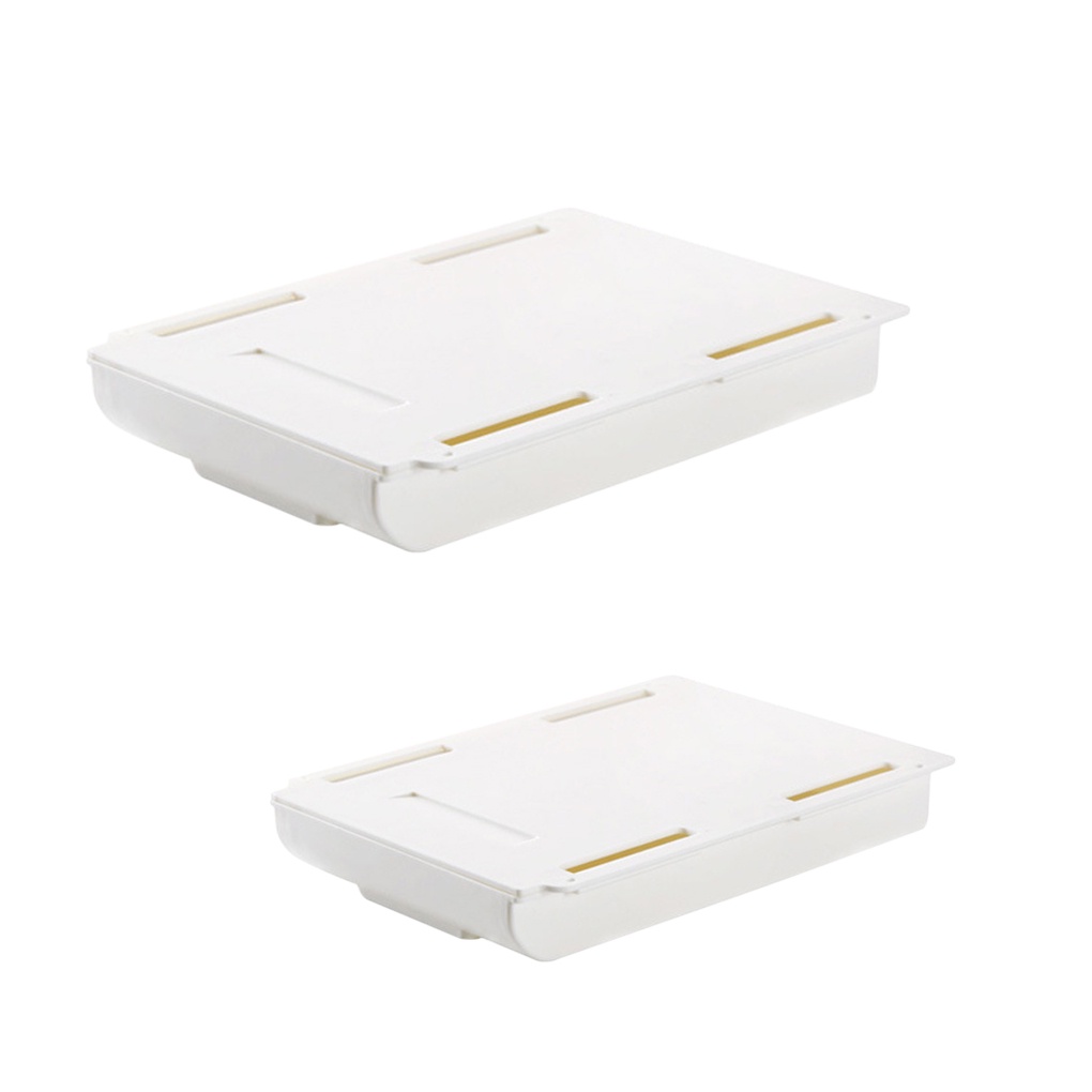 Under Table Drawer Home Office Under Desk Stationery Holder Box Pencil Pen Scissors Storage Case