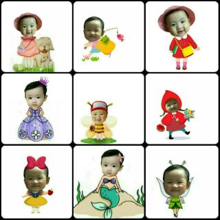 Combo 9 chibi để bàn sinh nhật cho bé