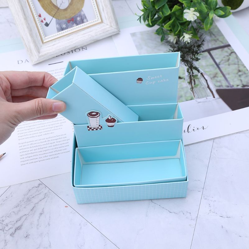 Hộp Giấy Đựng Đồ Trang Điểm Để Bàn DIY Mới