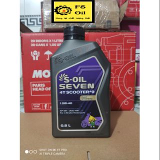 [ MẪU MỚI ] NHỚT TỔNG HỢP CHO XE TAY GA S-OIL SEVEN SCOOTER #9 ( MADE IN KOREA )