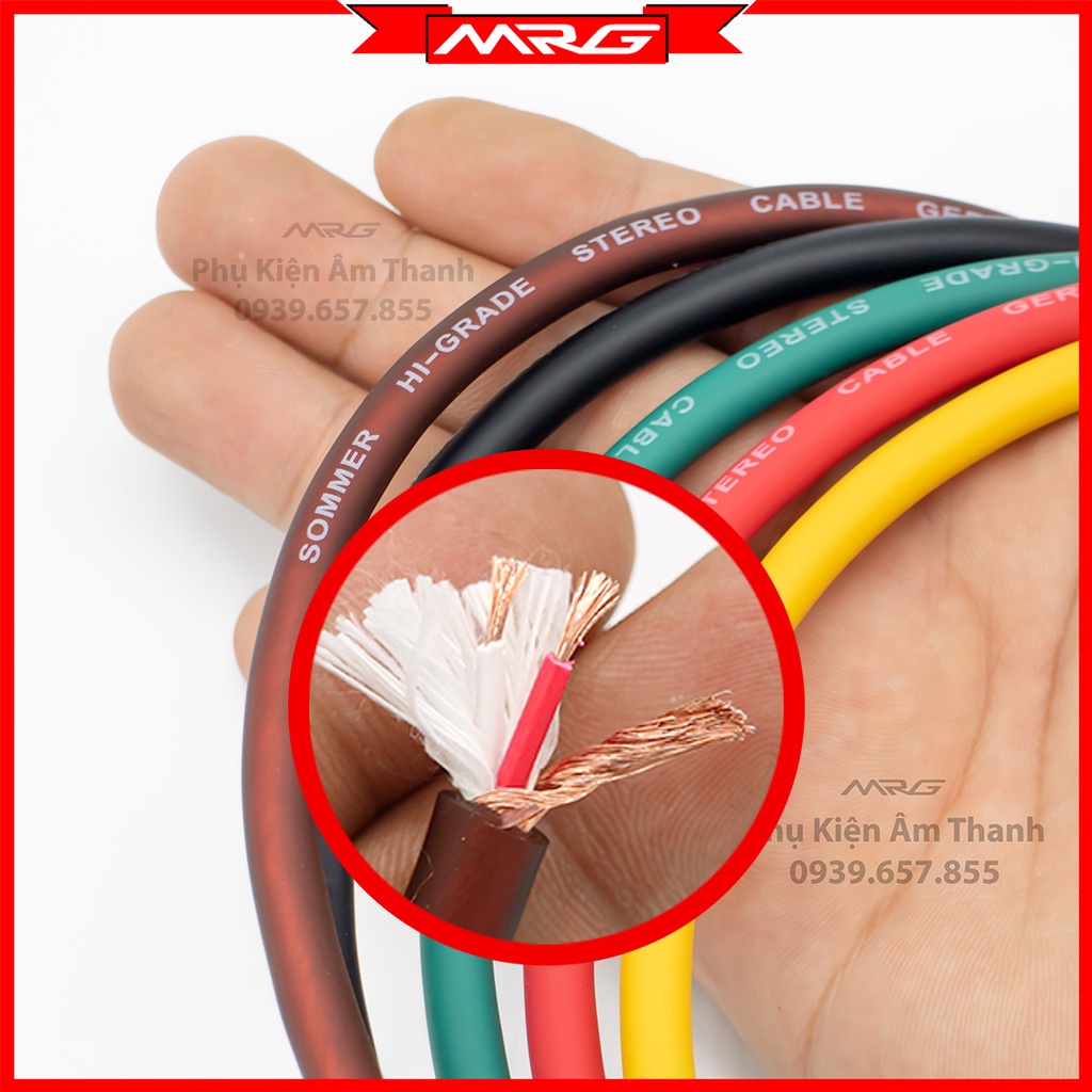 Combo 50met 100met (1 cuộn) dây tín hiệu âm thanh 3 lõi đồng nguyên chất, loại tốt, mềm dẽo.