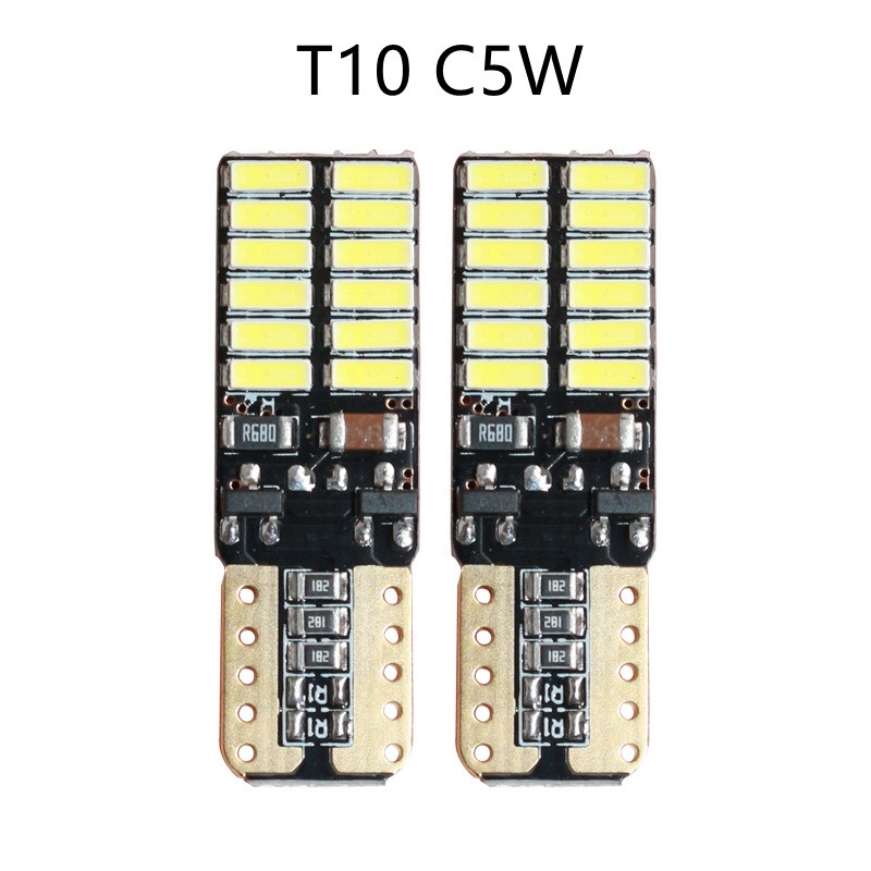 Đèn LED Kevanly T10 W5W 4014 24SMD gắn biển số xe hơi/ nội thất xe hơi chất lượng cao