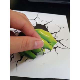 Tem dán ô tô khổng lồ xanh Hulk