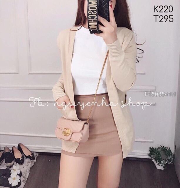 Áo khoác len cardigan dáng dài hàng nhập đẹp