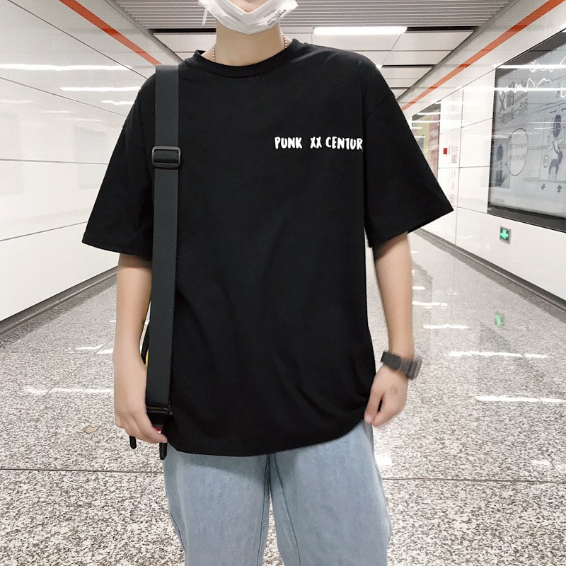 Áo T-shirt nam, cộc tay, hình ngộ nghĩnh, phong cách Hàn Quốc, phù hợp cho mùa hè, HOT TREND