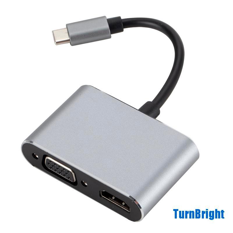 Bộ Chuyển Đổi Usb 3.1 Type C Sang Vga Đa Cổng Hdmi 4k Uhd | BigBuy360 - bigbuy360.vn