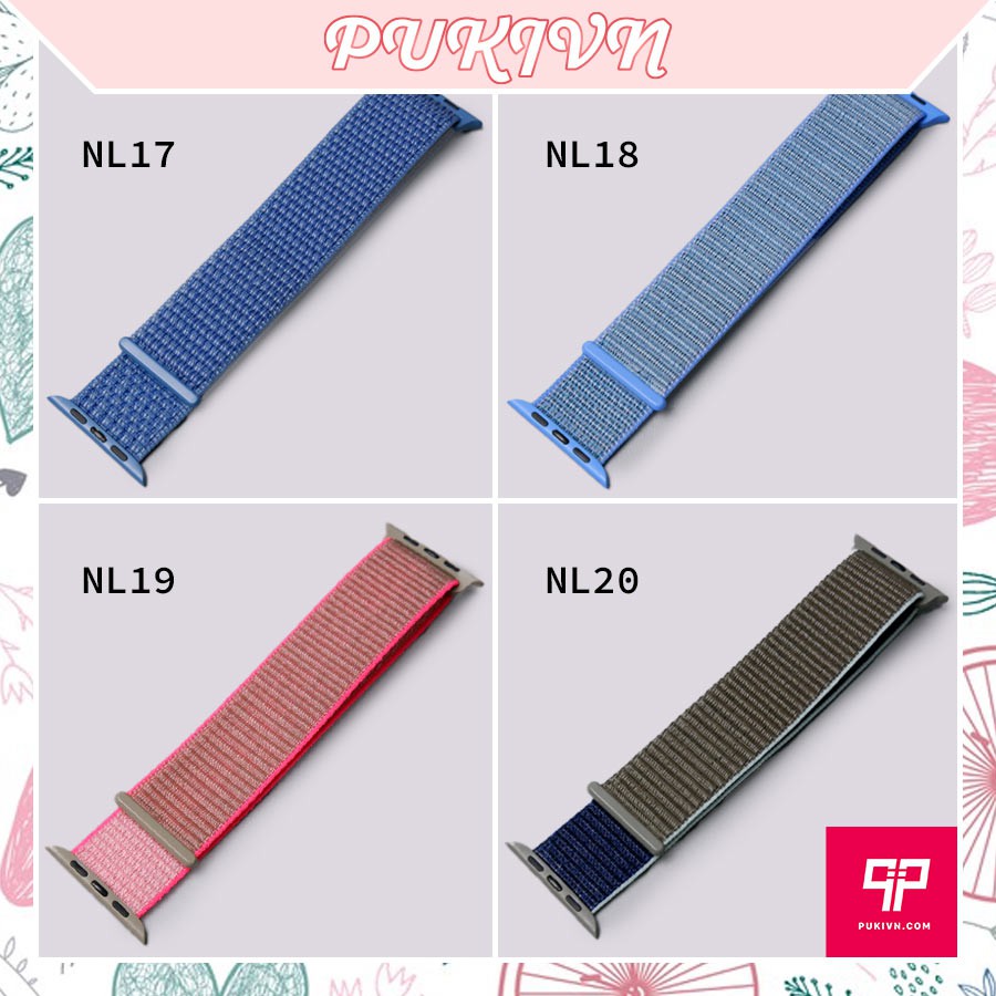 Dây đồng hồ Nylon Sport Loop nhiều màu