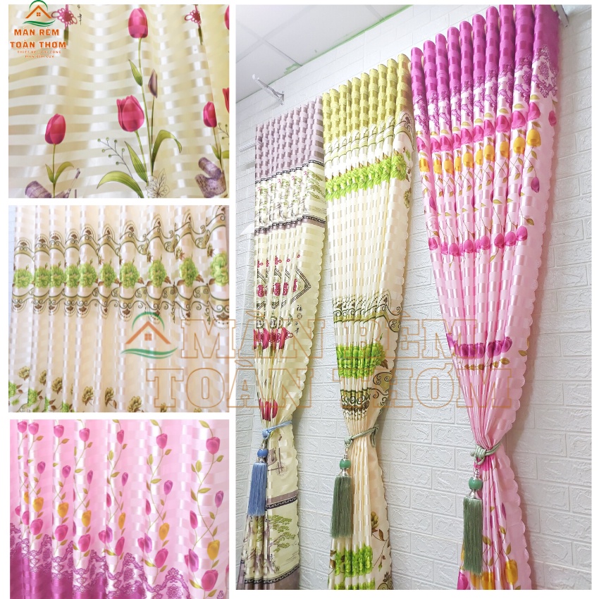 Rèm cửa màu xanh đẹp tuyệt nhiều kích cỡ lựa chọn dùng cho cửa sổ phòng ngủ cửa chính phòng khách