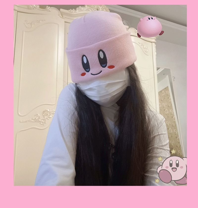 Mũ len màu hồng giữ ấm thời trang thu đông cho học sinh/cặp đôi 22105