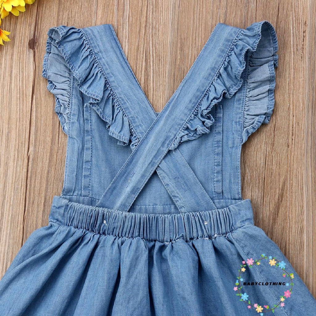 Đầm cotton không tay thêu hoa thời trang cho bé gái