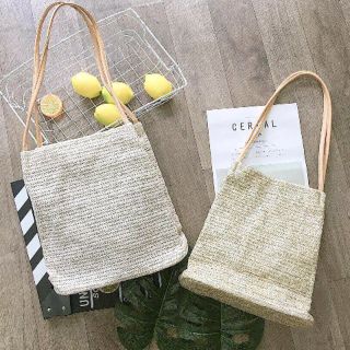 Túi giả cói dạng tote