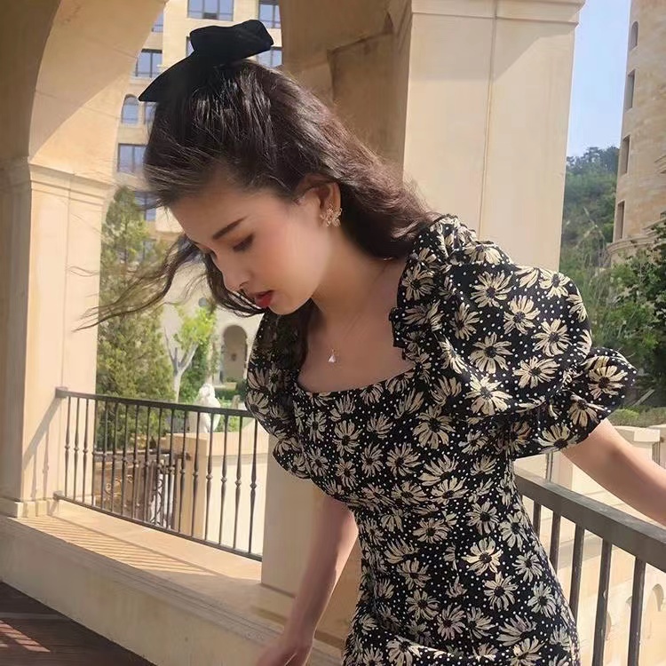 NRVP Mới Đầm Maxi Nữ Tay Ngắn In Hoa Thời Trang