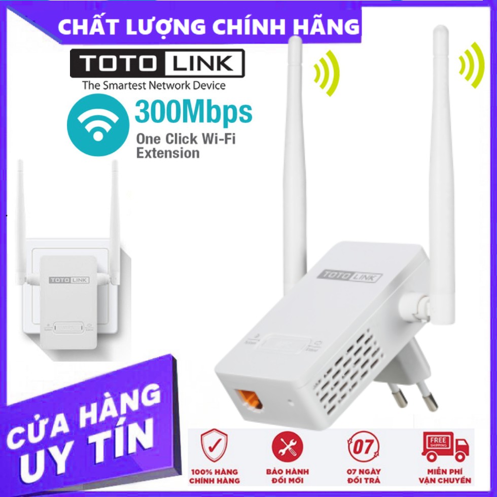 Bộ Kích Sóng Wifi Totolink Chính Hãng - Chuẩn N 300Mbps - EX200 - BH 12 Tháng