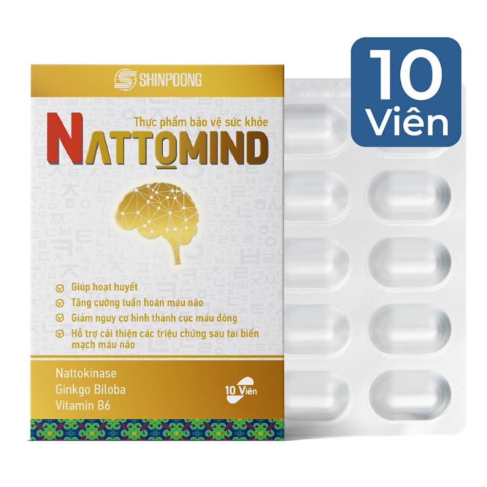 Viên Uống Giảm Nguy Cơ Hình Thành Cục Máu Đông SHINPOONG NATTOMIND - 10 viên