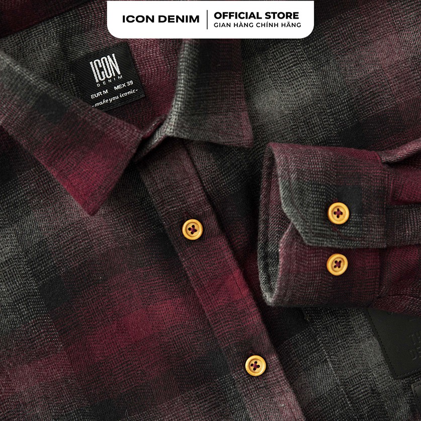 Áo Sơ Mi Nam ICON DENM Flannel Tay Dài Regular Simple To Wear | BigBuy360 - bigbuy360.vn