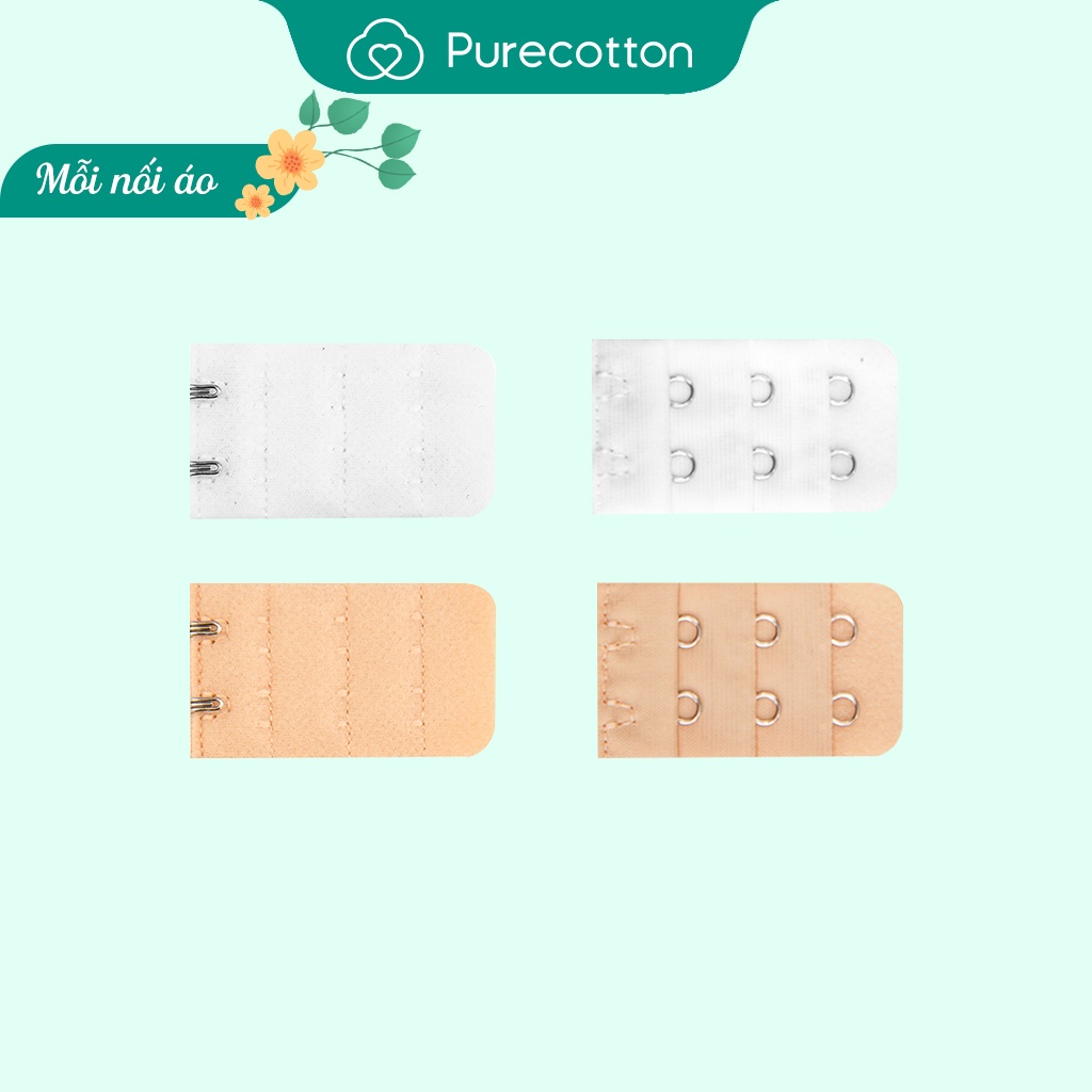 Mối nối - khuy nối rộng áo lót Purecotton cho bé gái PC050