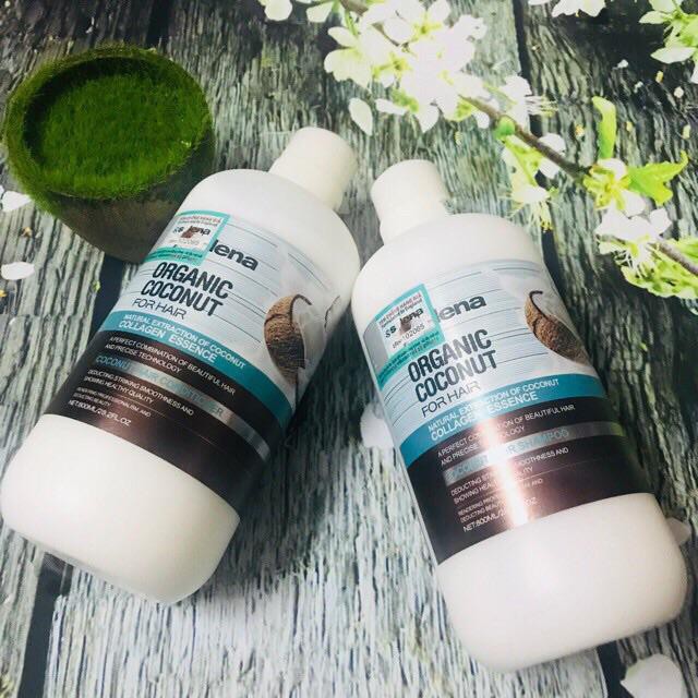 Cặp Dầu Gội Xả Selena Coconut Hương Sữa Dừa 800ML | Giảm Rụng Tóc, Hỗ Trợ Mọc Tóc