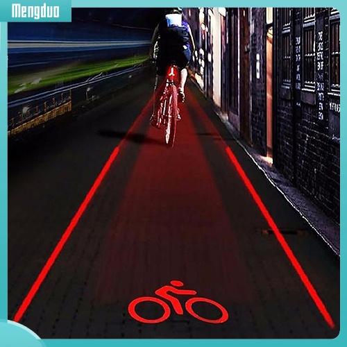 Đèn đuôi xe đạp laser 5 LED cảnh báo xi nhan chuyên dụng