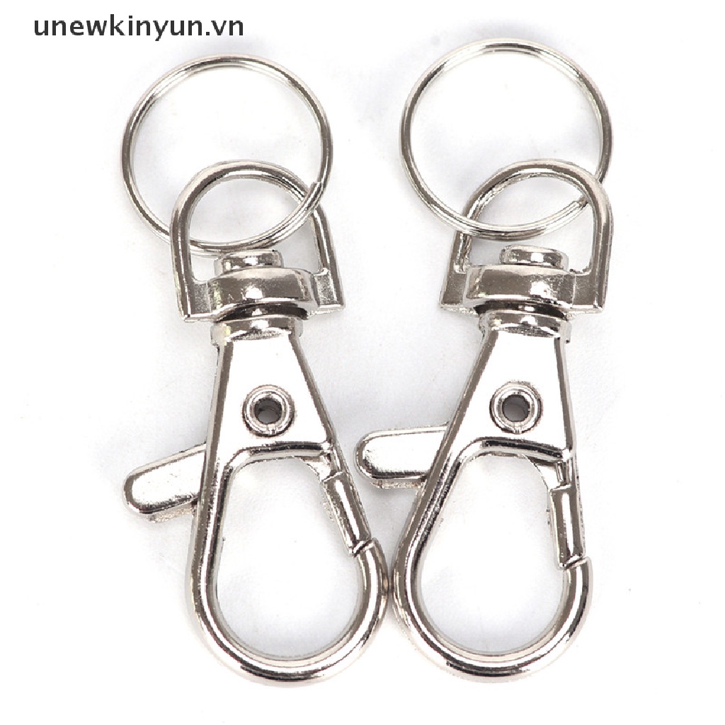 Set 10 Móc Khóa Tôm Hùm Bạc Có Thể Xoay Được Set 10 Móc Khóa Màu Bạc Đa Năng Tiện Dụng Mới 10 Cái / Lốc