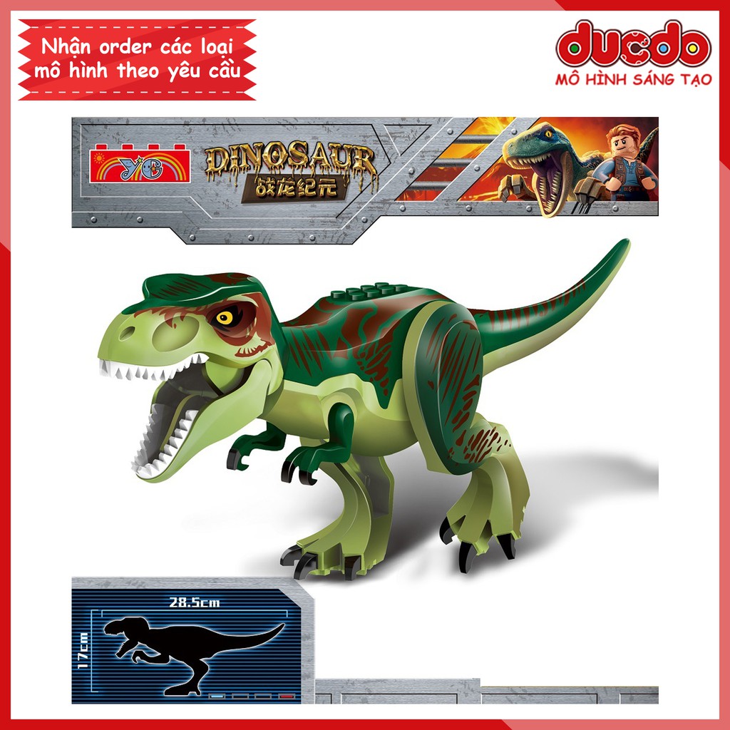 Siêu khủng long bạo chúa rừng xanh T REX Jurassic World bản đặc biệt - Đồ chơi Lắp ghép Minifigues Mini Mô hình YG 77028