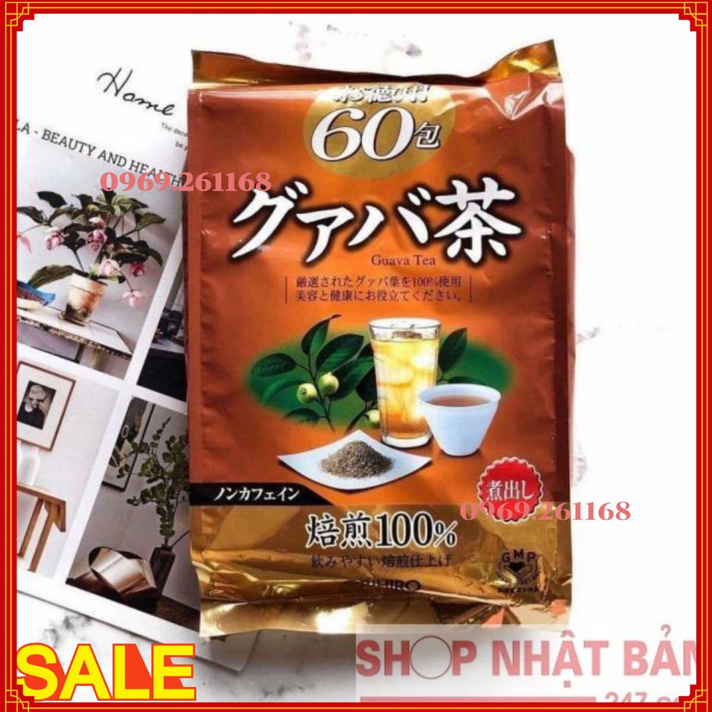 [Giá tốt] Trà lá ổi Orihiro Nhật Bản 60 túi nhỏ (date 2023)